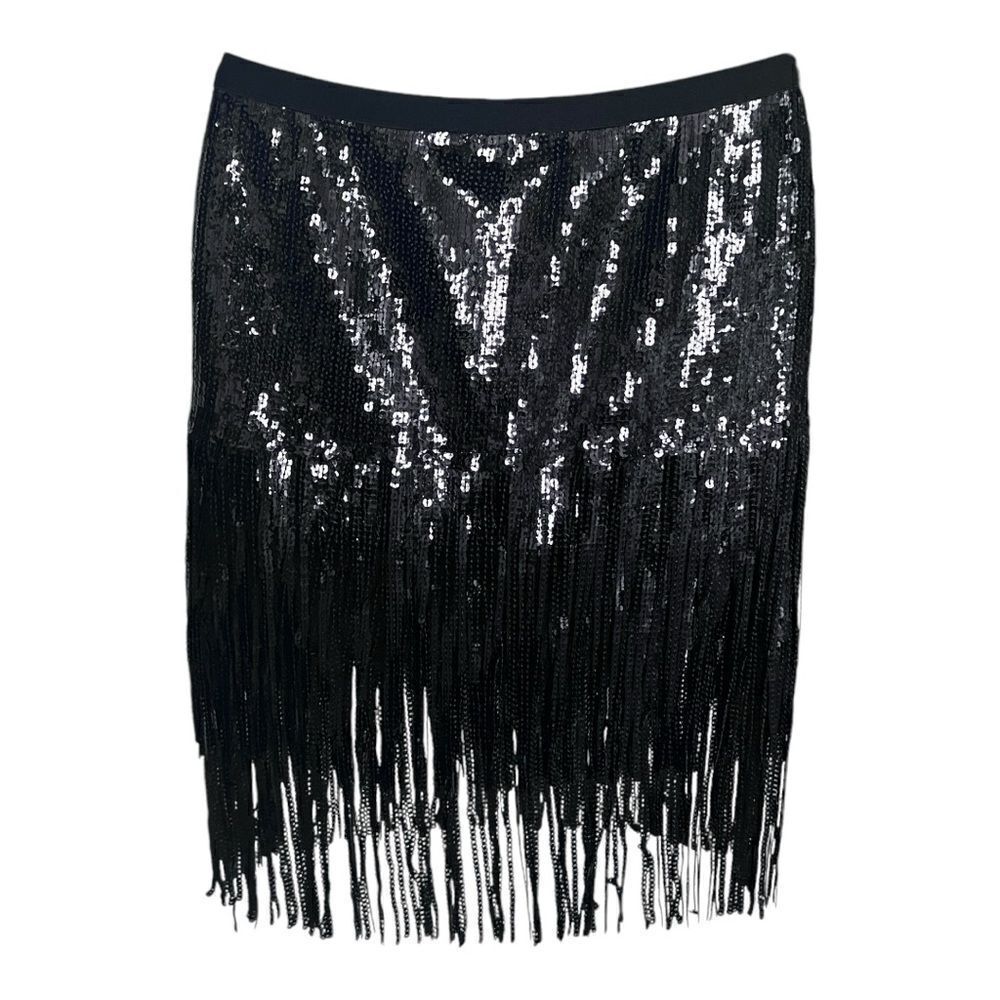 SETA Black Diamond Fringe Skirt Size M - Picture 4 of 8